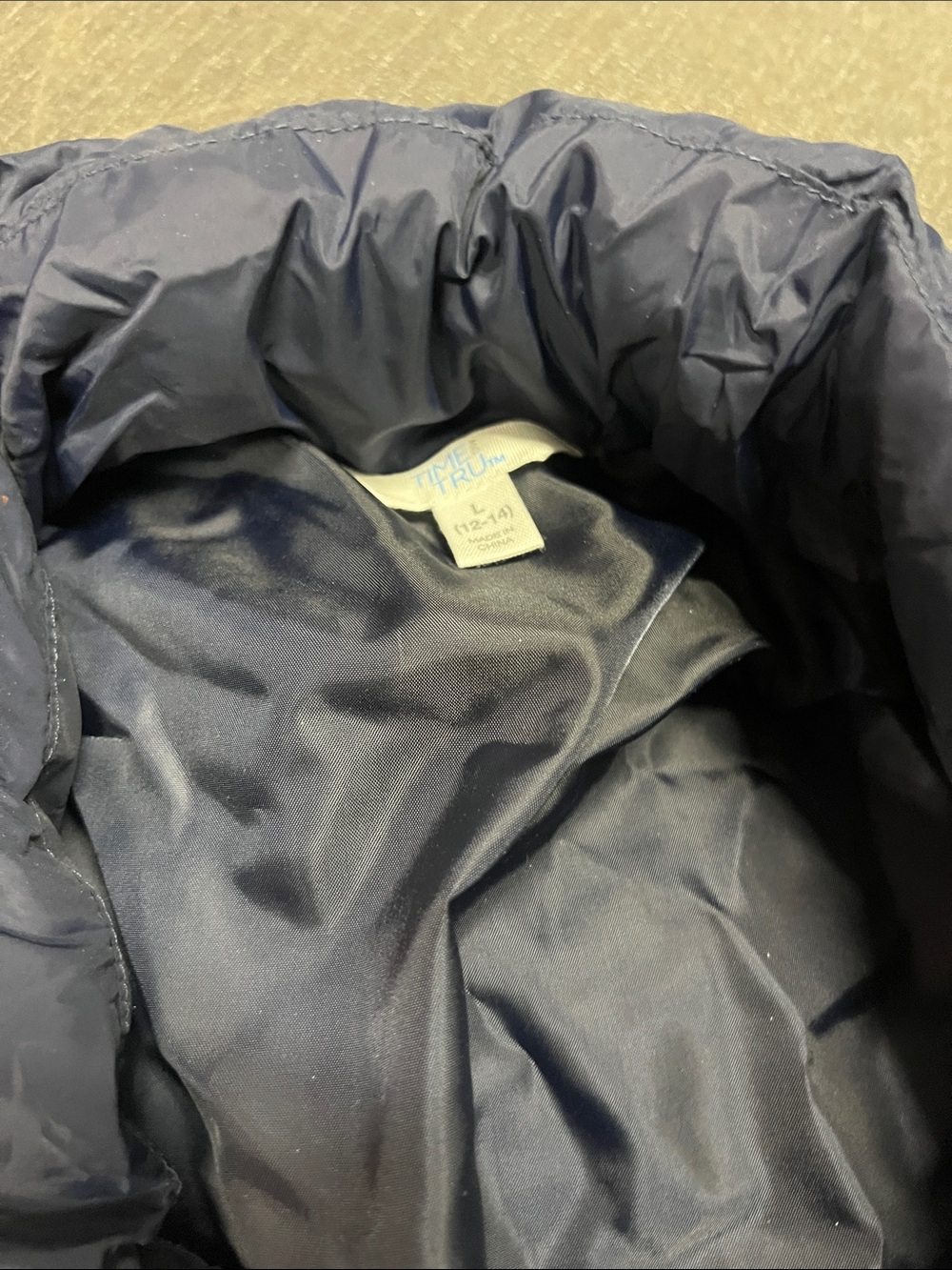 Time and Tru Navy Blue Puffer Jacket